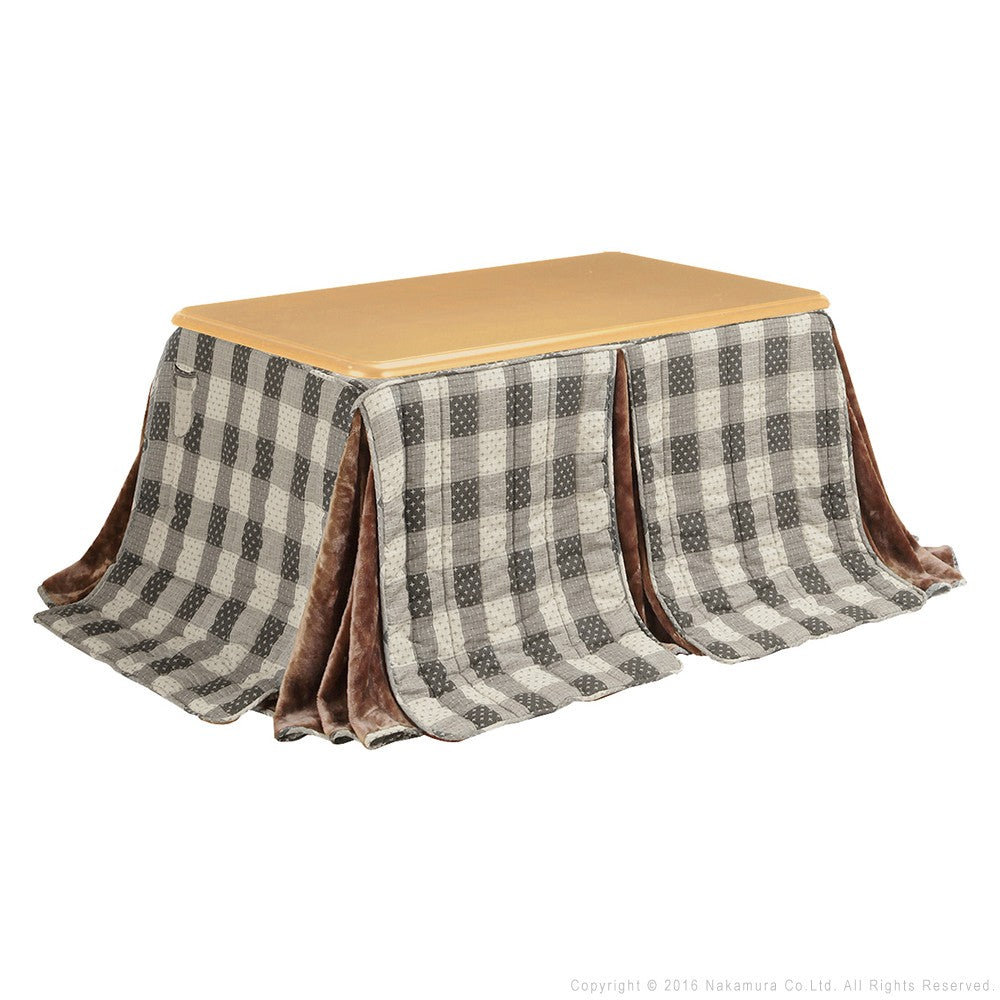 パワフルヒーター 高さ調節機能付き ダイニングこたつ135x80cm+専用省スペースこたつ布団 2点セット 長方形 ダイニングテーブル 掛け布団