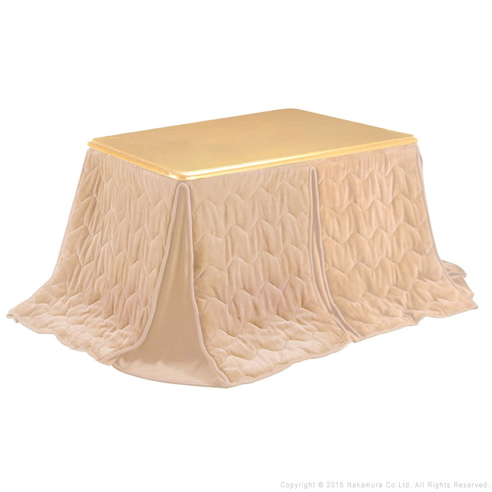 パワフルヒーター 高さ調節機能付き ダイニングこたつ135x80cm+専用省スペースこたつ布団 2点セット 長方形 ダイニングテーブル 掛け布団