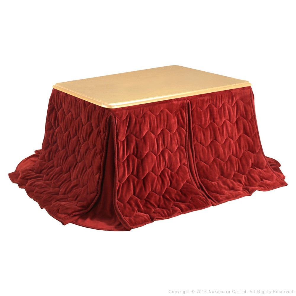 パワフルヒーター 高さ調節機能付き ダイニングこたつ135x80cm+専用省スペースこたつ布団 2点セット 長方形 ダイニングテーブル 掛け布団