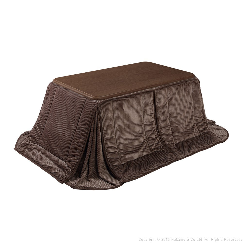 パワフルヒーター 高さ調節機能付き ダイニングこたつ135x80cm+専用省スペースこたつ布団 2点セット 長方形 ダイニングテーブル 掛け布団