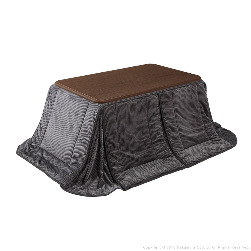 パワフルヒーター 高さ調節機能付き ダイニングこたつ135x80cm+専用省スペースこたつ布団 2点セット 長方形 ダイニングテーブル 掛け布団