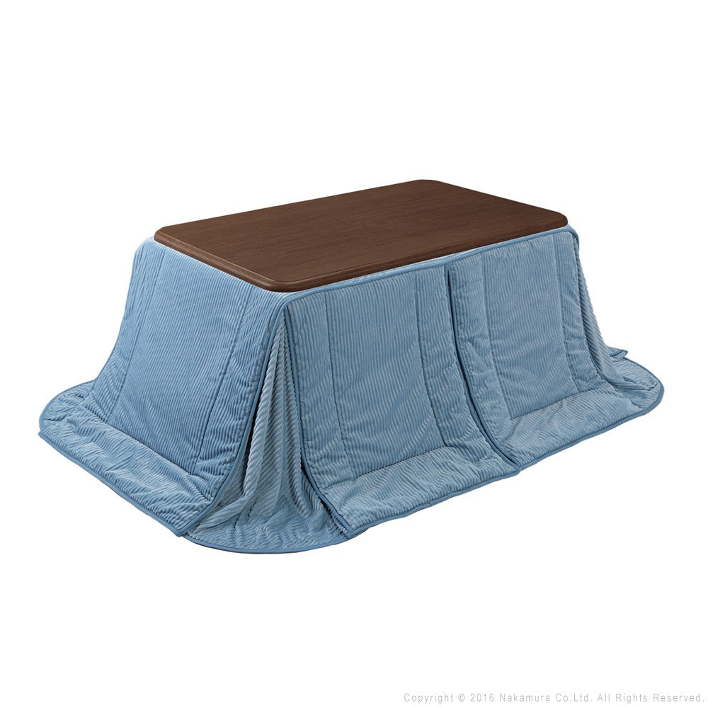 パワフルヒーター 高さ調節機能付き ダイニングこたつ135x80cm+専用省スペースこたつ布団 2点セット 長方形 ダイニングテーブル 掛け布団