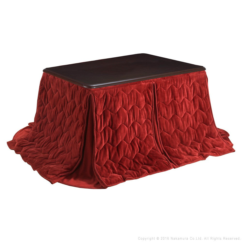 パワフルヒーター 高さ調節機能付き ダイニングこたつ135x80cm+専用省スペースこたつ布団 2点セット 長方形 ダイニングテーブル 掛け布団