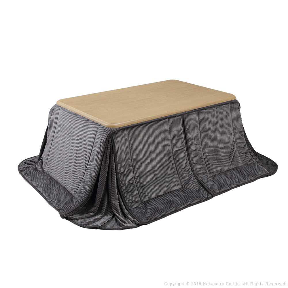 パワフルヒーター 高さ調節機能付き ダイニングこたつ150x90cm+専用省スペースこたつ布団 2点セット 長方形 ダイニングテーブル 掛け布団