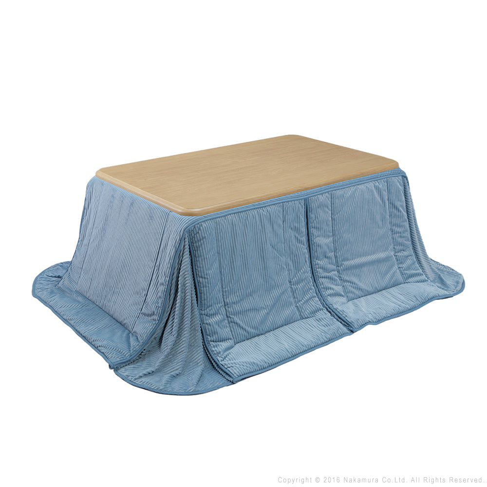 パワフルヒーター 高さ調節機能付き ダイニングこたつ150x90cm+専用省スペースこたつ布団 2点セット 長方形 ダイニングテーブル 掛け布団