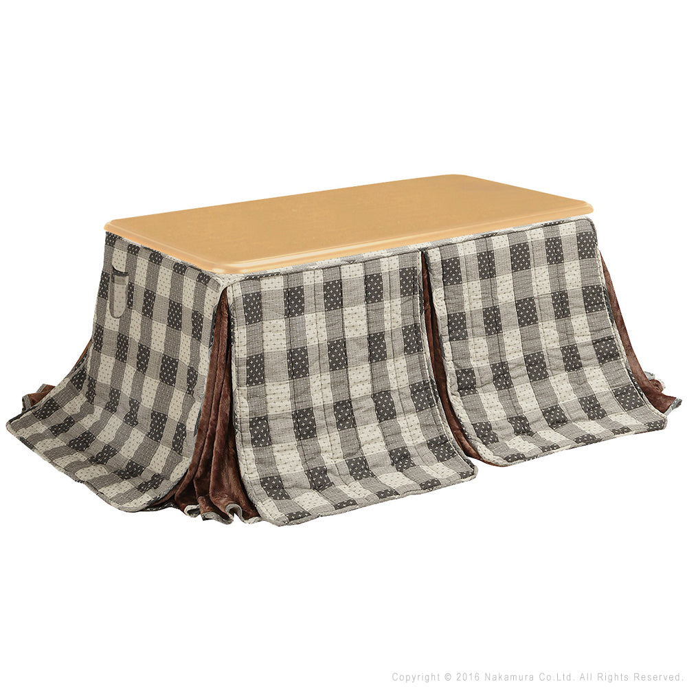 パワフルヒーター 高さ調節機能付き ダイニングこたつ150x90cm+専用省スペースこたつ布団 2点セット 長方形 ダイニングテーブル 掛け布団