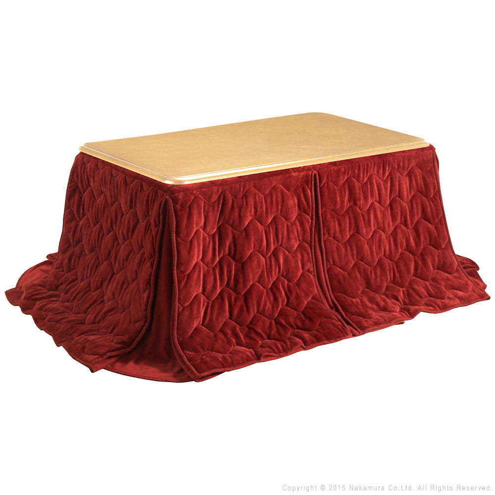 パワフルヒーター 高さ調節機能付き ダイニングこたつ150x90cm+専用省スペースこたつ布団 2点セット 長方形 ダイニングテーブル 掛け布団