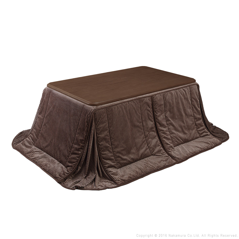 パワフルヒーター 高さ調節機能付き ダイニングこたつ150x90cm+専用省スペースこたつ布団 2点セット 長方形 ダイニングテーブル 掛け布団