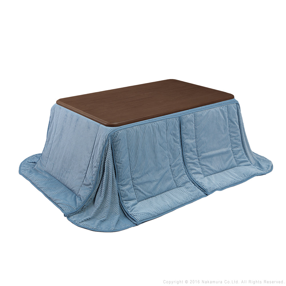 パワフルヒーター 高さ調節機能付き ダイニングこたつ150x90cm+専用省スペースこたつ布団 2点セット 長方形 ダイニングテーブル 掛け布団