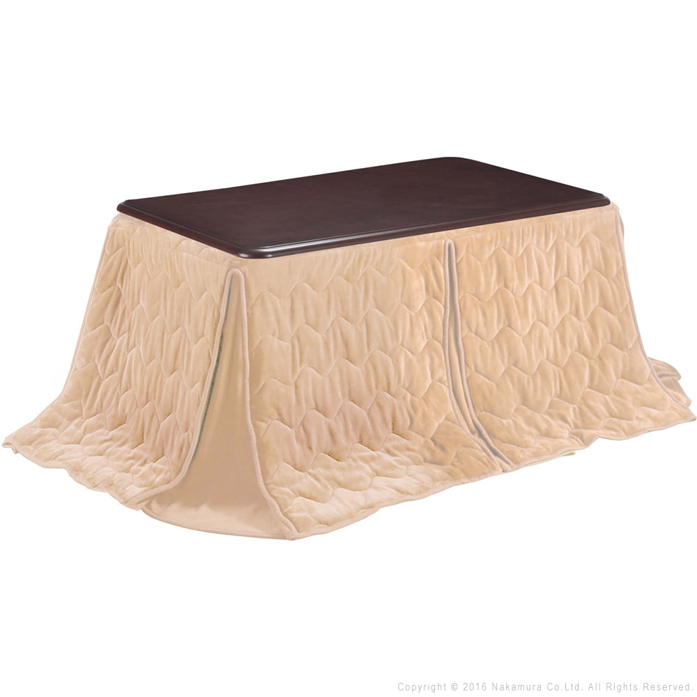 パワフルヒーター 高さ調節機能付き ダイニングこたつ150x90cm+専用省スペースこたつ布団 2点セット 長方形 ダイニングテーブル 掛け布団