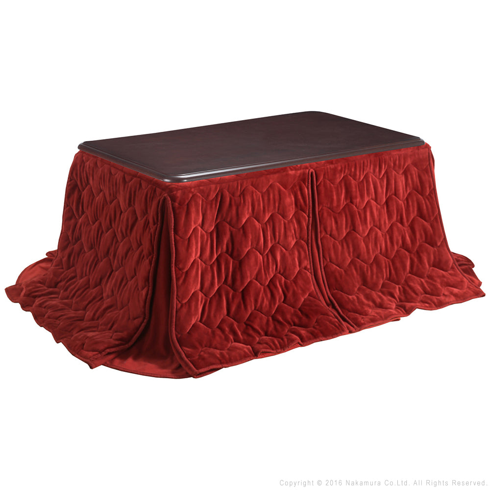 パワフルヒーター 高さ調節機能付き ダイニングこたつ150x90cm+専用省スペースこたつ布団 2点セット 長方形 ダイニングテーブル 掛け布団