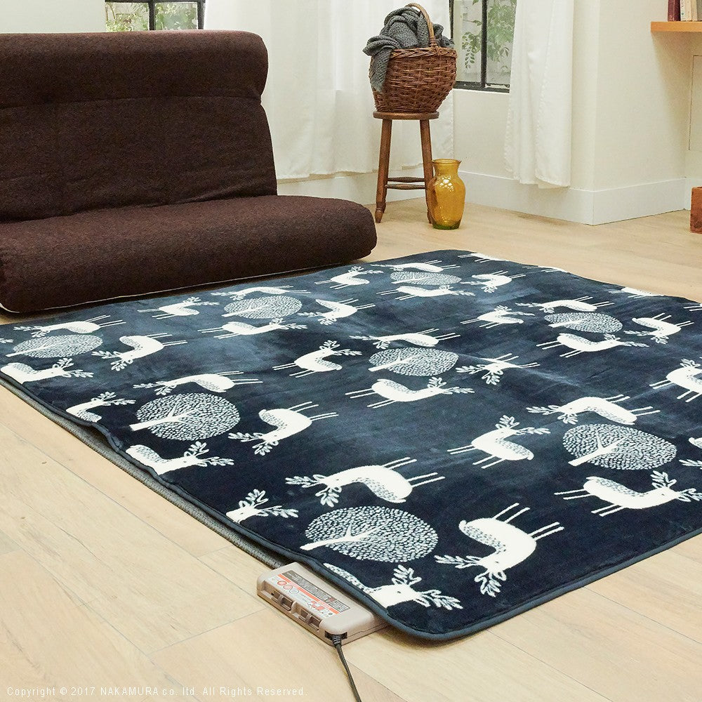 ラグマット 洗える ホットカーペットカバー 2畳 186x186cm ホットカーペット本体セット 在宅ワーク