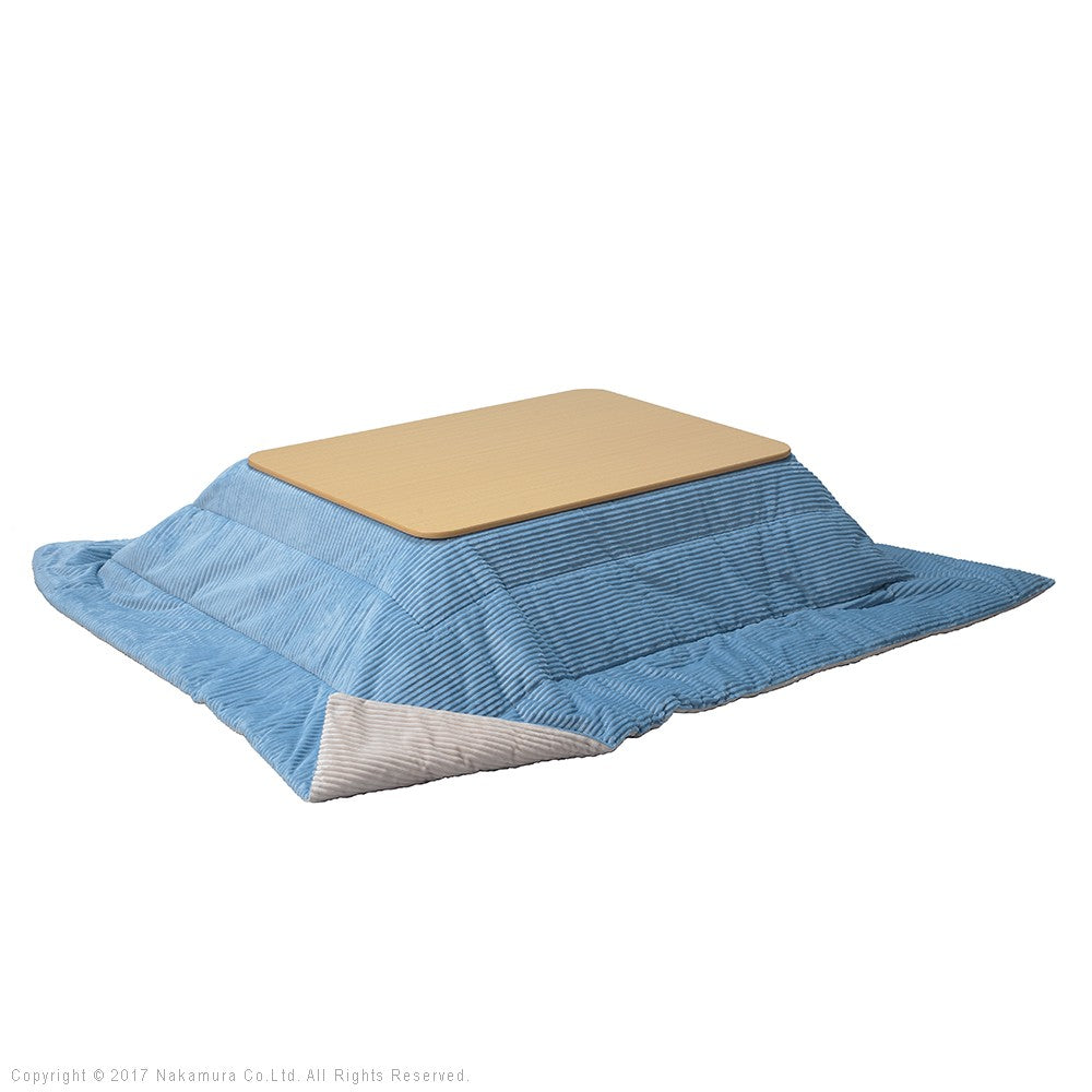 フラットヒーター折れ脚こたつ 105x75cm 保温綿入こたつ布団付き 2点セット 折りたたみ 長方形 テーブル 掛け布団付き コーデュロイ