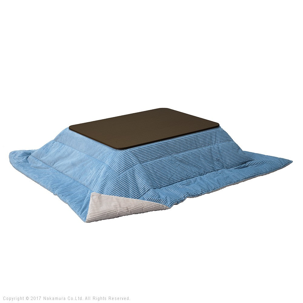 フラットヒーター折れ脚こたつ 105x75cm 保温綿入こたつ布団付き 2点セット 折りたたみ 長方形 テーブル 掛け布団付き コーデュロイ