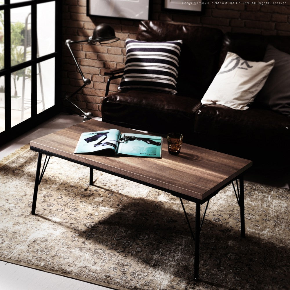 こたつ テーブル おしゃれ 古材風アイアンこたつテーブル 100x50cm ヘリンボーン織り掛布団 2点セット ブルックリン テレワーク 在宅ワーク