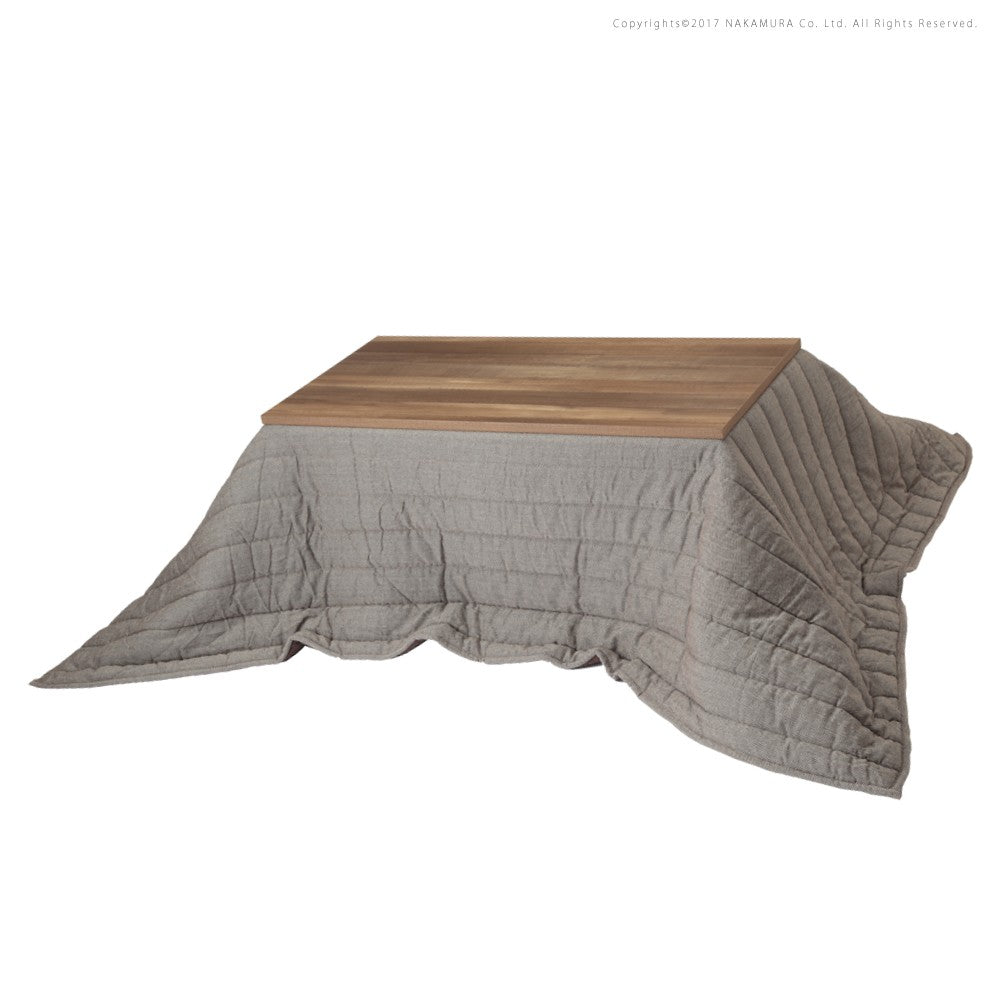 こたつ テーブル おしゃれ 継ぎ脚付き古材風アイアンこたつテーブル ハイタイプ120x60cm ヘリンボーン織り掛布団 2点セット ブルックリン テレワーク