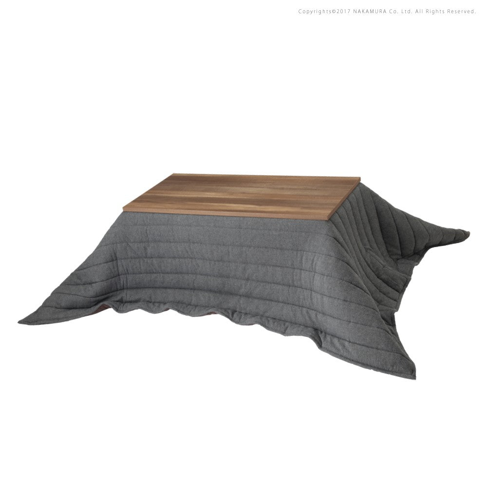 こたつ テーブル おしゃれ 継ぎ脚付き古材風アイアンこたつテーブル ハイタイプ120x60cm ヘリンボーン織り掛布団 2点セット ブルックリン テレワーク