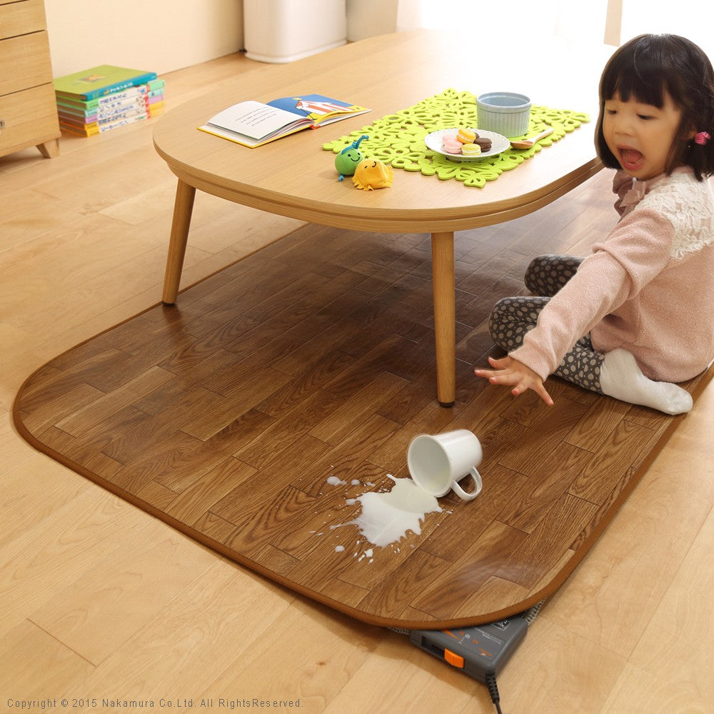 ホットカーペット カバー 木目調ホットカーペットカバー 1畳用 200x98 ホットカーペット本体 2点セット 防水