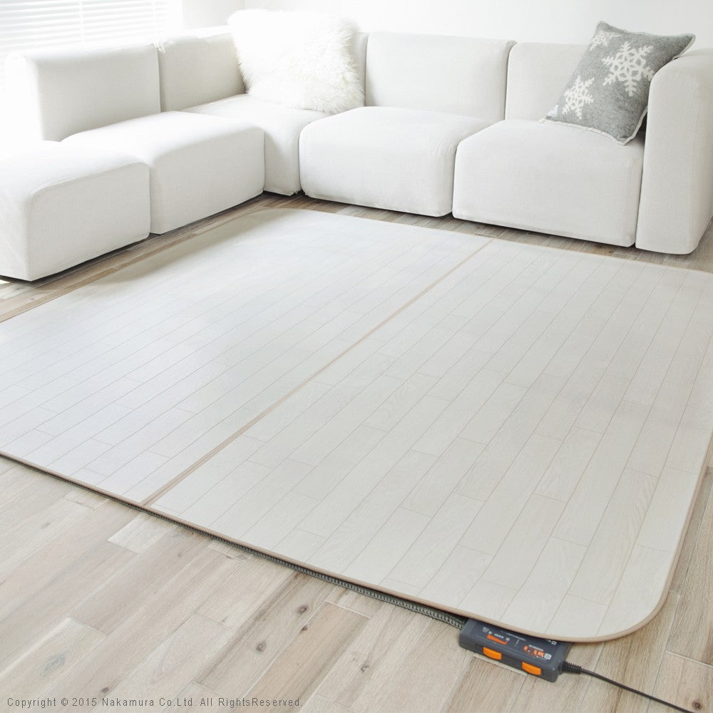 ホットカーペット カバー 木目調ホットカーペットカバー 3畳用 250x198 ホットカーペット本体 2点セット 防水