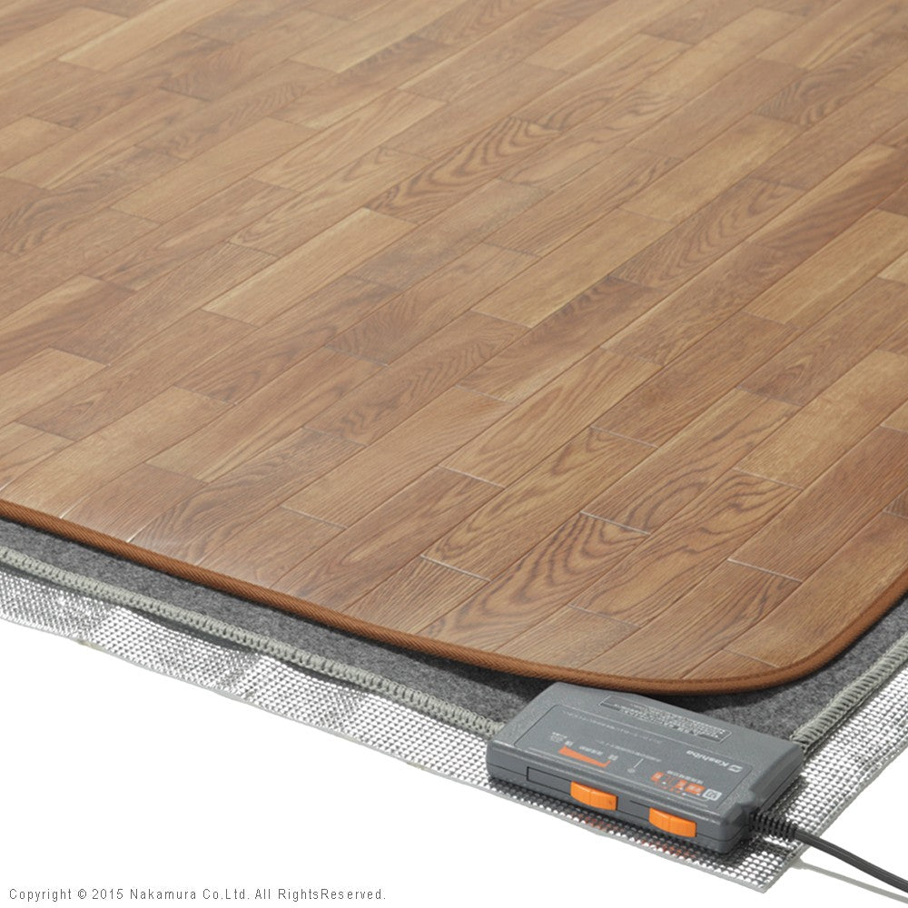 ホットカーペット カバー 木目調ホットカーペットカバー 1.5畳用 198x140 ホットカーペット本体 2点セット 防水