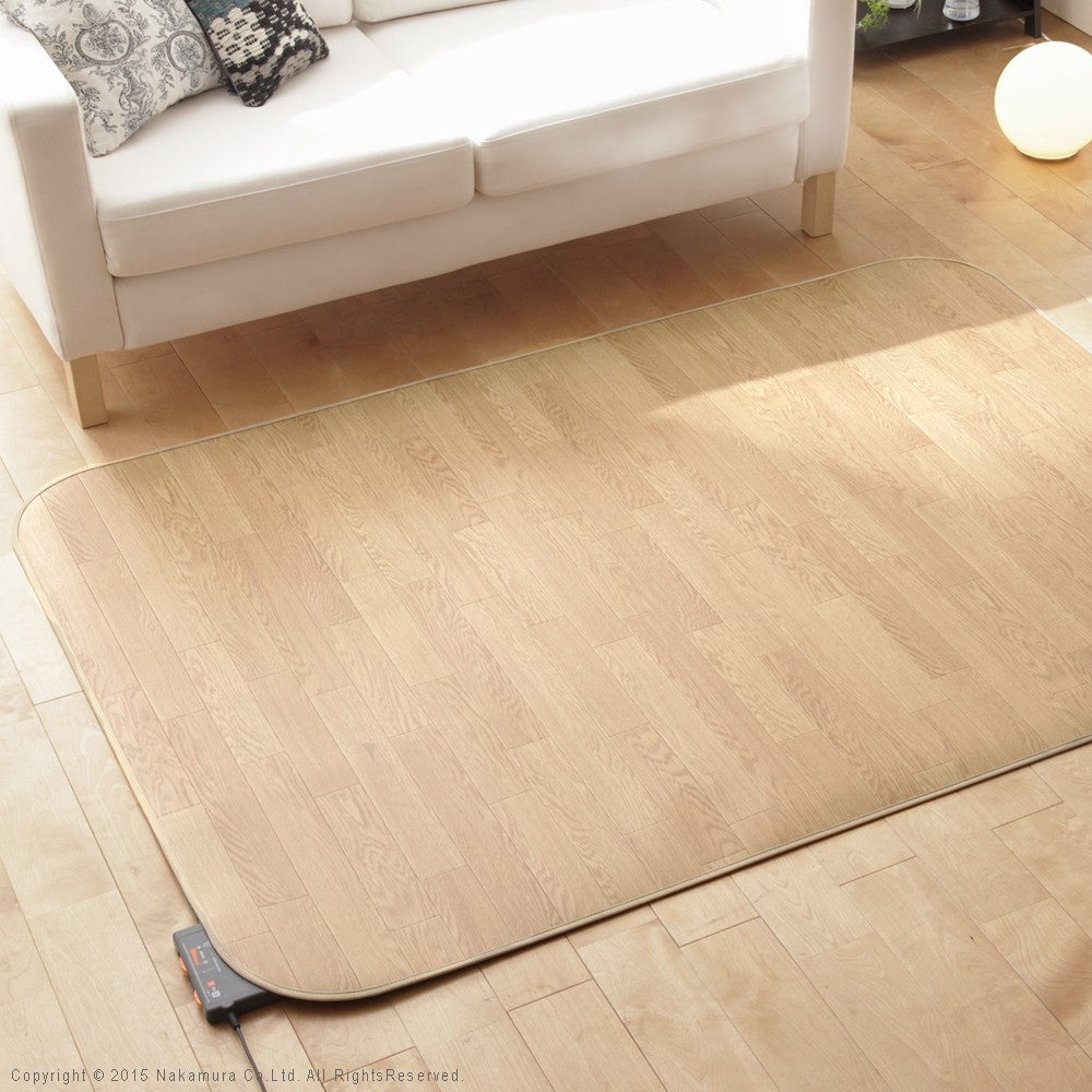 ホットカーペット カバー 木目調ホットカーペットカバー 1.5畳用 198x140 ホットカーペット本体 2点セット 防水