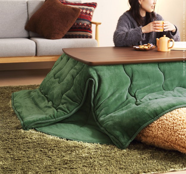 こたつ 長方形 北欧デザインこたつテーブル 120x75cm +はっ水リバーシブル省スペースこたつ布団 2点セット あったか シンプル テレワーク