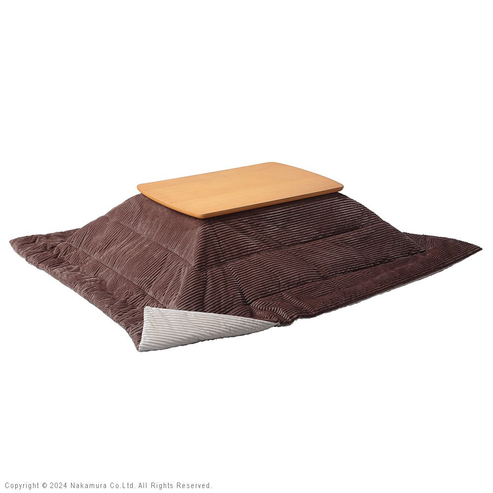 北欧デザインこたつテーブル 90x60cm リバーシブルコーデュロイ保温綿入こたつ布団 2点セット 長方形 おしゃれ コタツ かわいい ローテーブル