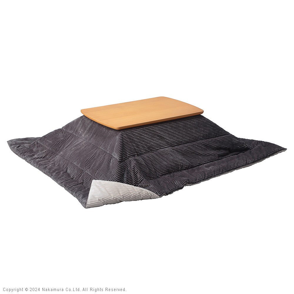 北欧デザインこたつテーブル 90x60cm リバーシブルコーデュロイ保温綿入こたつ布団 2点セット 長方形 おしゃれ コタツ かわいい ローテーブル