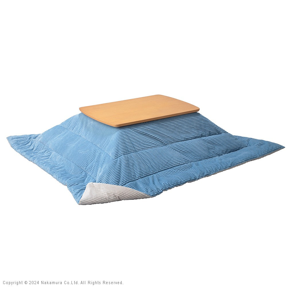 北欧デザインこたつテーブル 90x60cm リバーシブルコーデュロイ保温綿入こたつ布団 2点セット 長方形 おしゃれ コタツ かわいい ローテーブル