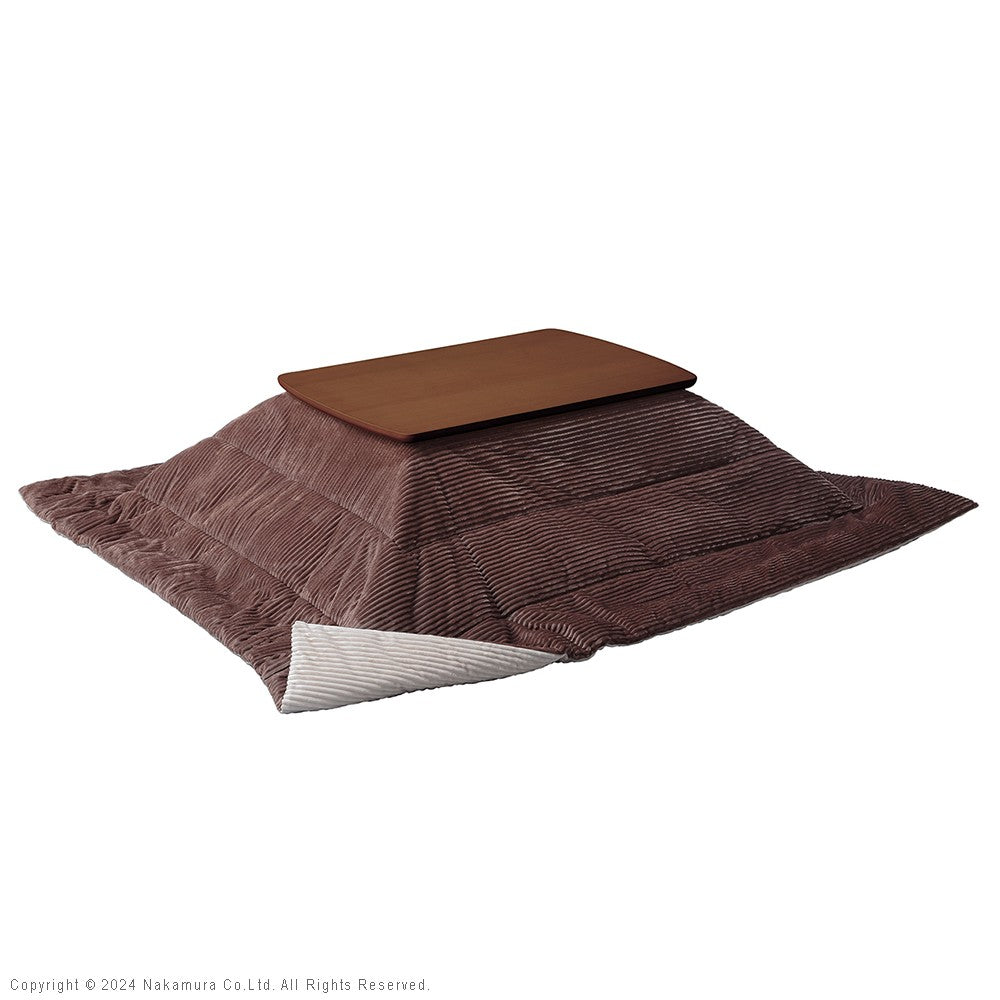 北欧デザインこたつテーブル 90x60cm リバーシブルコーデュロイ保温綿入こたつ布団 2点セット 長方形 おしゃれ コタツ かわいい ローテーブル