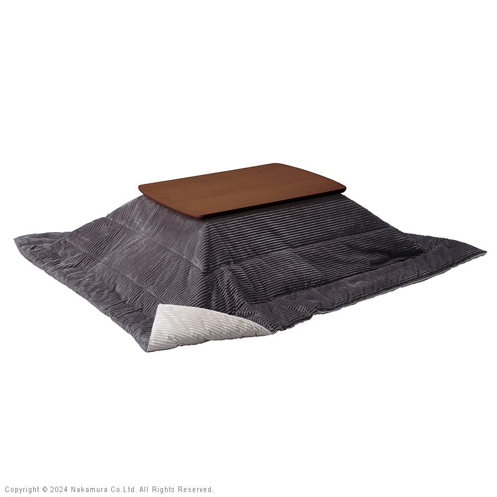 北欧デザインこたつテーブル 90x60cm リバーシブルコーデュロイ保温綿入こたつ布団 2点セット 長方形 おしゃれ コタツ かわいい ローテーブル