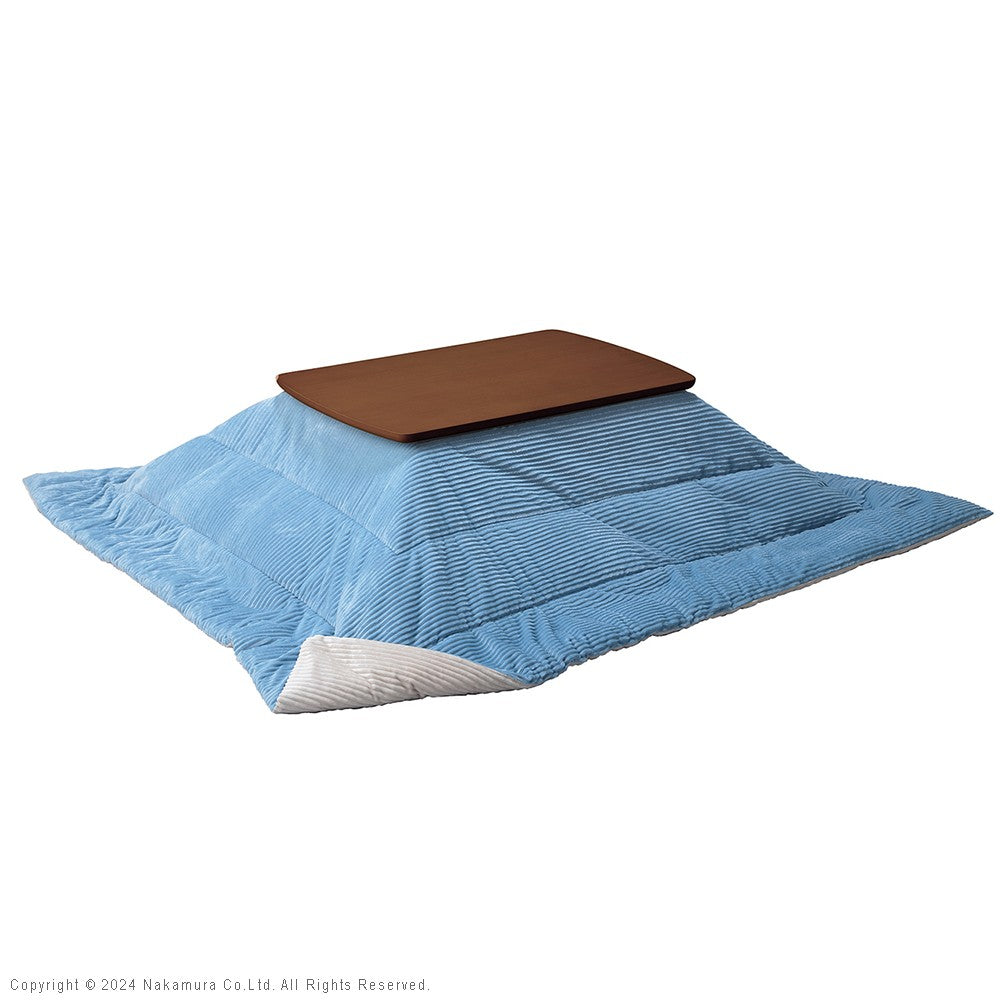 北欧デザインこたつテーブル 90x60cm リバーシブルコーデュロイ保温綿入こたつ布団 2点セット 長方形 おしゃれ コタツ かわいい ローテーブル