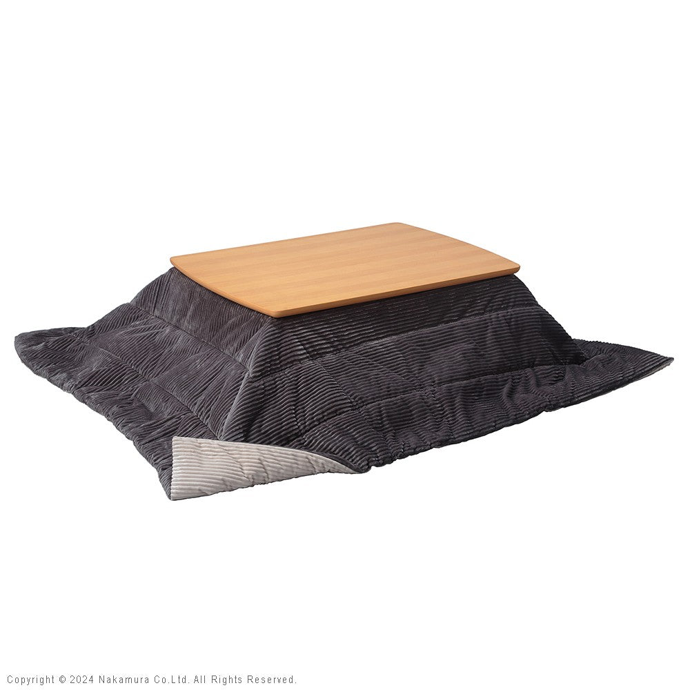 北欧デザインこたつテーブル 105x75cm リバーシブルコーデュロイ保温綿入こたつ布団 2点セット 長方形 おしゃれ コタツ かわいい ローテーブル