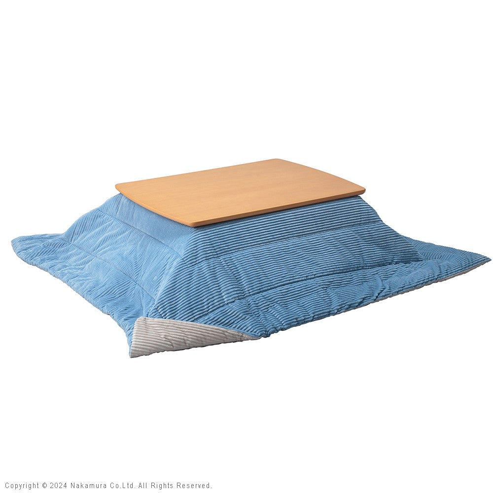 北欧デザインこたつテーブル 105x75cm リバーシブルコーデュロイ保温綿入こたつ布団 2点セット 長方形 おしゃれ コタツ かわいい ローテーブル