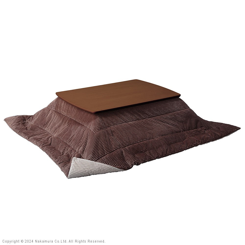 北欧デザインこたつテーブル 105x75cm リバーシブルコーデュロイ保温綿入こたつ布団 2点セット 長方形 おしゃれ コタツ かわいい ローテーブル