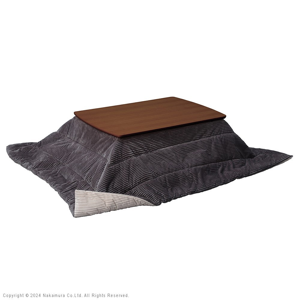 北欧デザインこたつテーブル 105x75cm リバーシブルコーデュロイ保温綿入こたつ布団 2点セット 長方形 おしゃれ コタツ かわいい ローテーブル