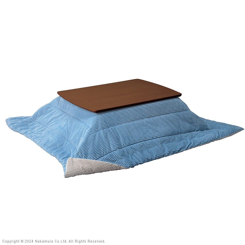 北欧デザインこたつテーブル 105x75cm リバーシブルコーデュロイ保温綿入こたつ布団 2点セット 長方形 おしゃれ コタツ かわいい ローテーブル