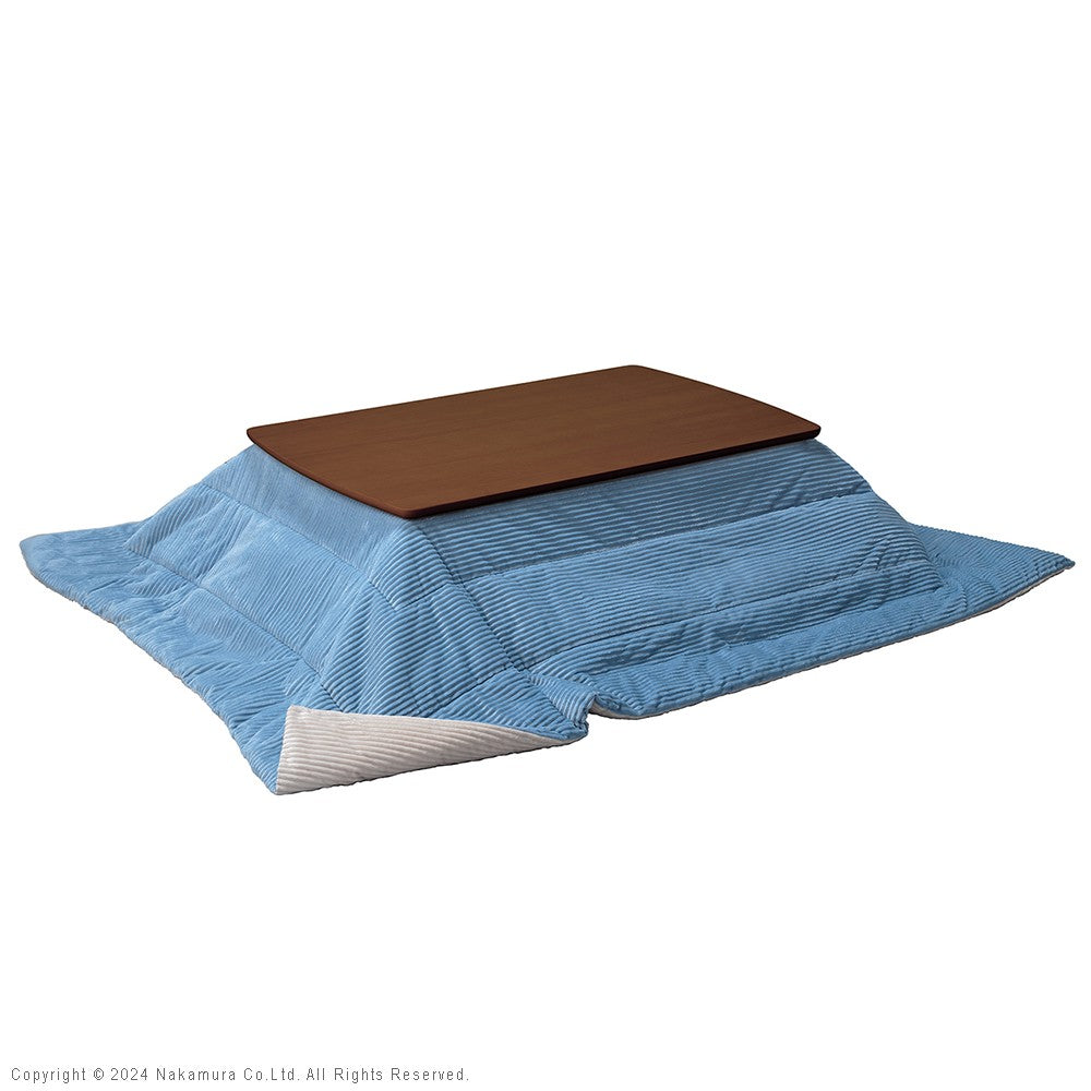 北欧デザインこたつテーブル 120x75cm リバーシブルコーデュロイ保温綿入こたつ布団 2点セット 長方形 おしゃれ コタツ かわいい ローテーブル