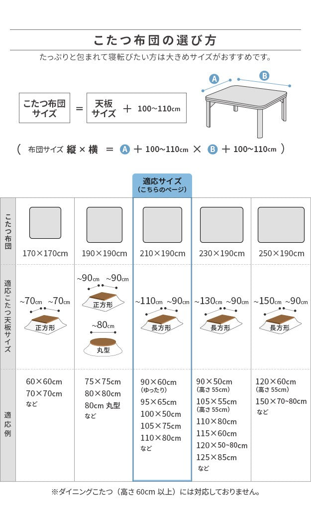 リバーシブルコーデュロイ保温綿入こたつ布団 210x190cm 長方形 こたつ布団単品 保温 あったか 掛け布団 こたつぶとん おしゃれ シンプル 北欧