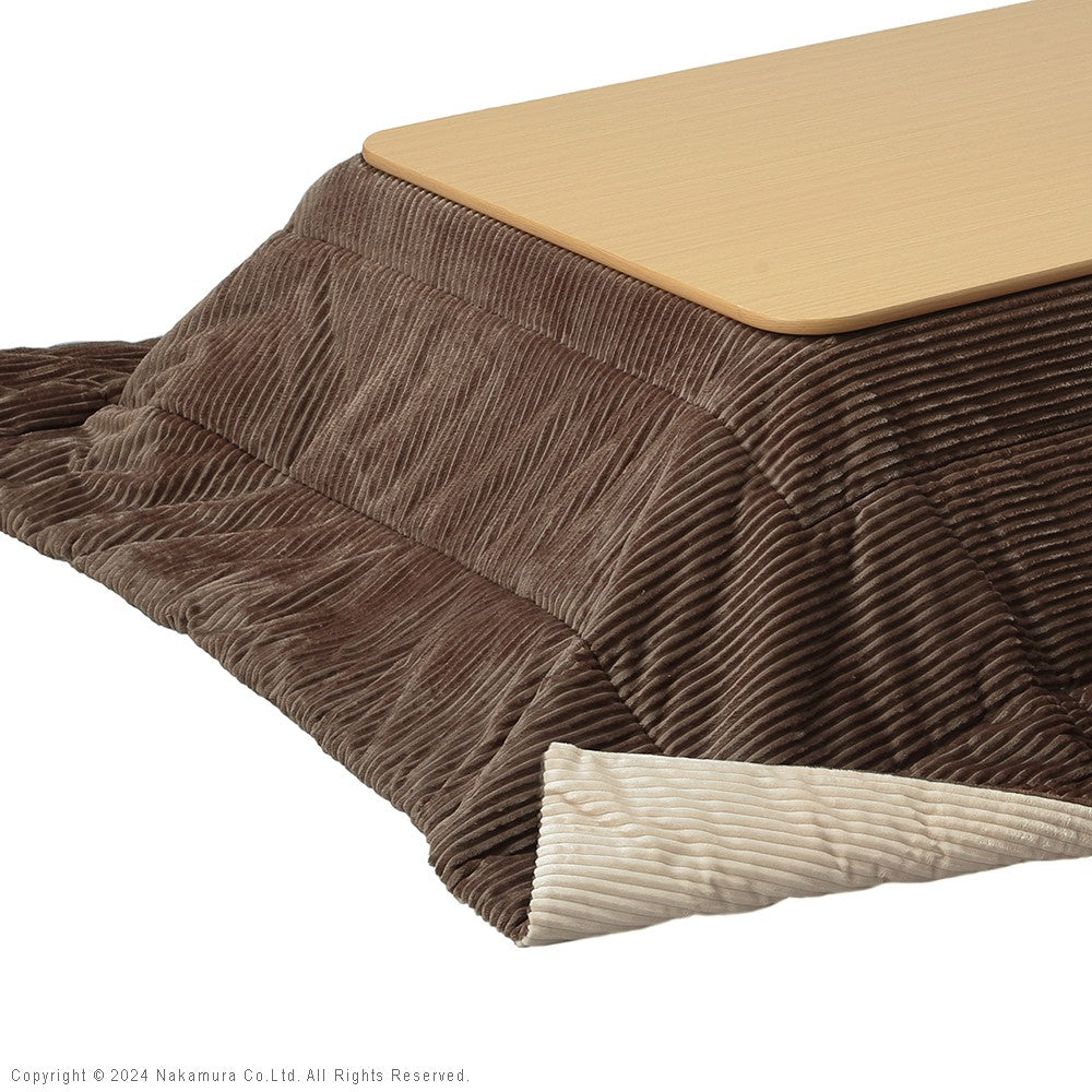 リバーシブルコーデュロイ保温綿入こたつ布団 230x190cm 長方形 こたつ布団単品 保温 あったか 掛け布団 こたつぶとん おしゃれ シンプル 北欧