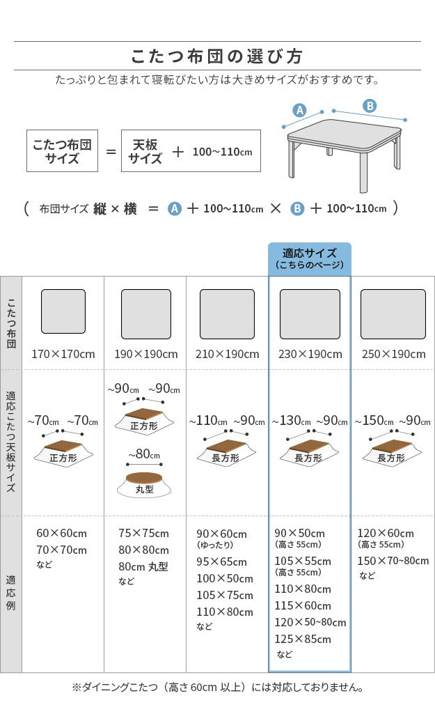 リバーシブルコーデュロイ保温綿入こたつ布団 230x190cm 長方形 こたつ布団単品 保温 あったか 掛け布団 こたつぶとん おしゃれ シンプル 北欧