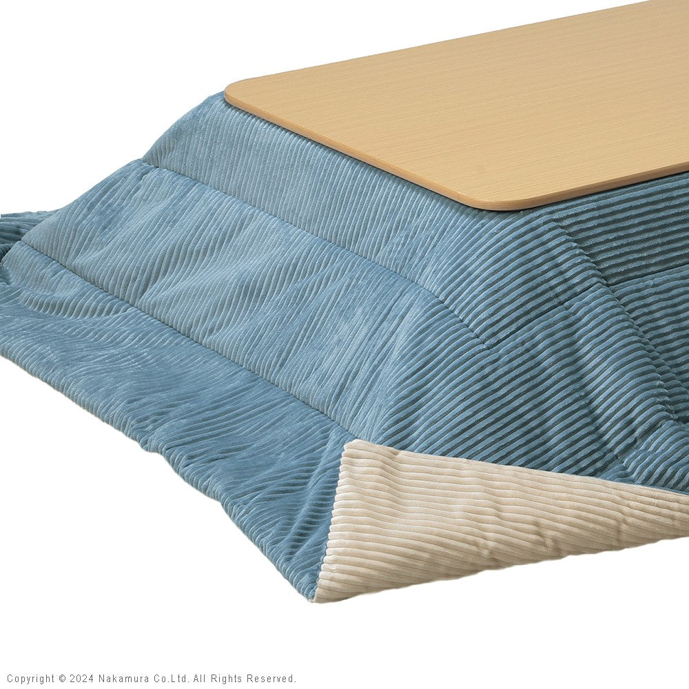 リバーシブルコーデュロイ保温綿入こたつ布団 250x190cm 長方形 こたつ布団単品 保温 あったか 掛け布団 こたつぶとん おしゃれ シンプル 北欧