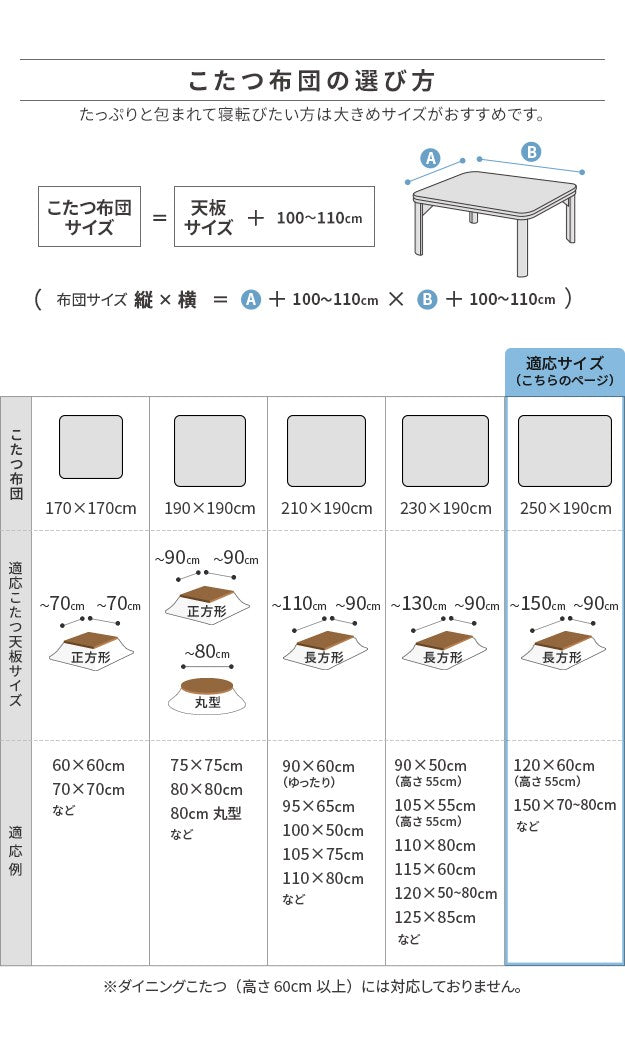 リバーシブルコーデュロイ保温綿入こたつ布団 250x190cm 長方形 こたつ布団単品 保温 あったか 掛け布団 こたつぶとん おしゃれ シンプル 北欧