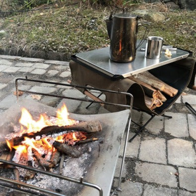 焚き火台 アウトドア 幅400mm×奥行490mm×高さ90mm