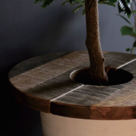 プランツテーブル 観葉植物 直径300mm×高さ20mm×センターホール100mm