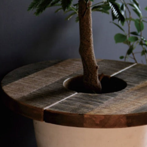 プランツテーブル 観葉植物 直径450mm×高さ20mm×センターホール100mm