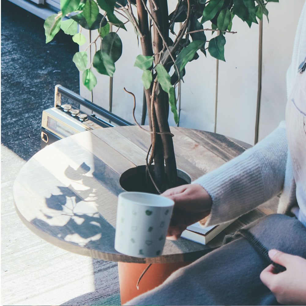 プランツテーブル 観葉植物 直径600mm×高さ20mm×センターホール150mm