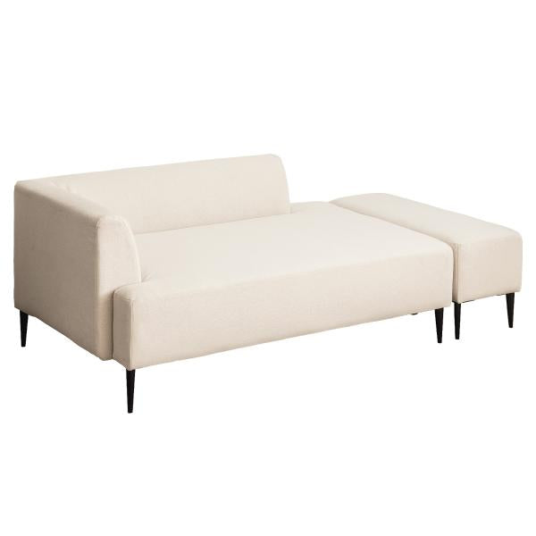 ワンアームソファ オットマン付き 2人掛け ソファ コンパクトソファー