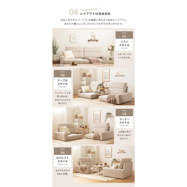 ハイバックローソファ コンパクトソファ 2人掛け