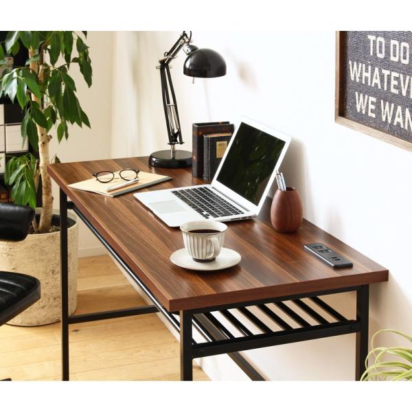 デスク パソコンデスク 幅120 奥行50 収納 棚付きpcデスク ワークデスク 書斎机